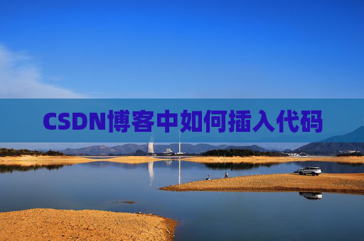 CSDN博客中如何插入代码